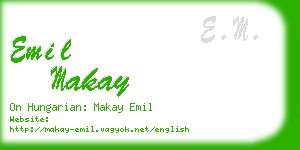 emil makay business card